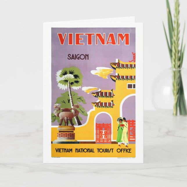 Tarjeta postal de viaje de Saigon Vietnam de Vinta (Anverso)