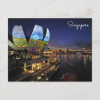 Tarjeta postal de viaje de Singapur - Museo de Art