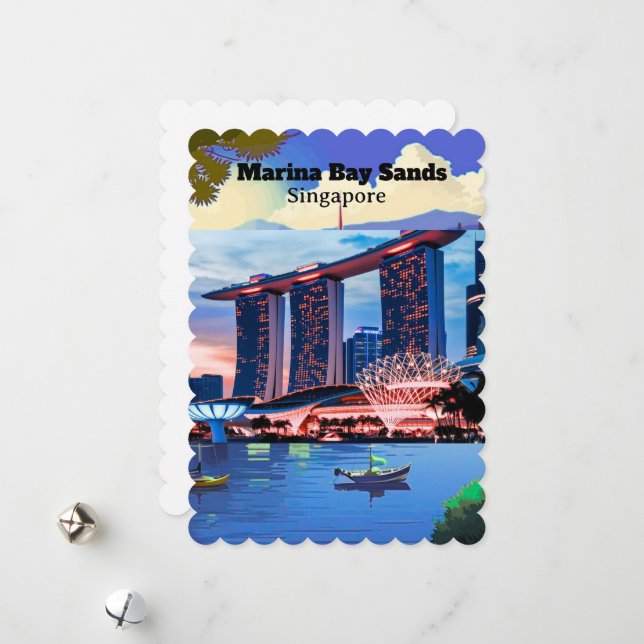 Tarjeta postal de viaje de Singapur, postal de la  (Anverso/Reverso In Situ)