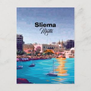 Tarjeta postal de viaje de Sliema Malta, Tarjeta p