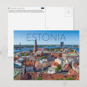 Tarjeta postal de viaje de Tallín, Estonia