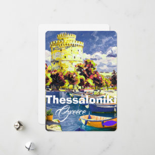 Tarjeta postal de viaje de Tesalónica Grecia Tesal