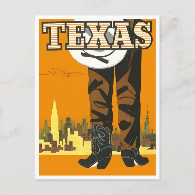 Tarjeta postal de viaje de Texas (Anverso)