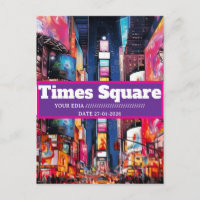 Tarjeta postal de viaje de Times Square, Tarjeta p