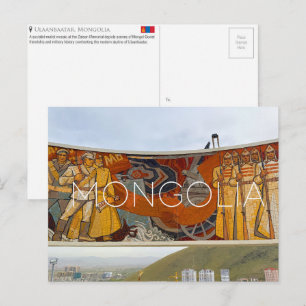 Tarjeta postal de viaje de Ulan Bator, Mongolia