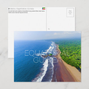 Tarjeta postal de viaje de Ureca Beach, Guinea Ecu