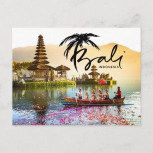 Tarjeta postal de viaje de vacaciones a Bali Indon