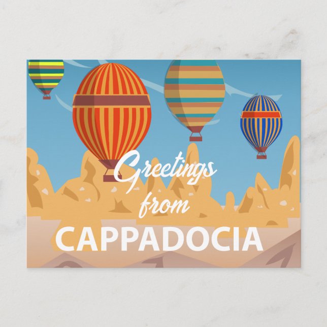 Tarjeta postal de viaje de vacaciones en Capadocia (Anverso)