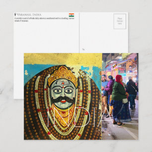 Tarjeta postal de viaje de Varanasi, India