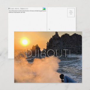 Tarjeta postal de viaje del lago Abhe, Djibouti