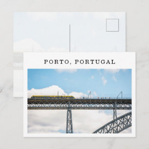 Tarjeta postal de viaje del puente Dom Luís I de P