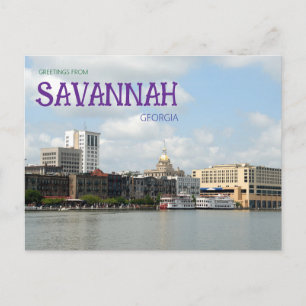 Tarjeta postal de viaje escénico de Savannah Georg