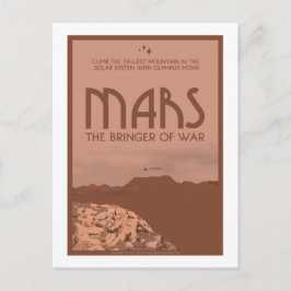 Tarjeta postal de viaje espacial - Marte