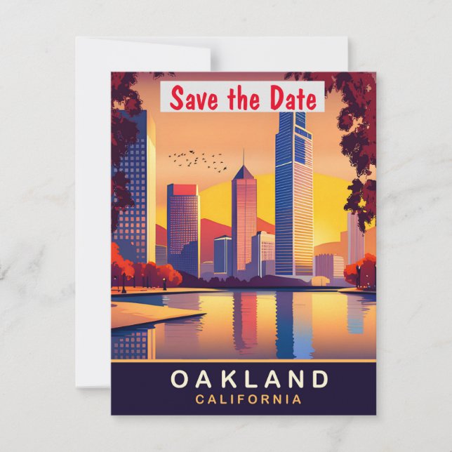 Tarjeta postal de viaje, Oakland, California, (Anverso)