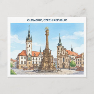 Tarjeta postal de viaje Olomouc República Checa
