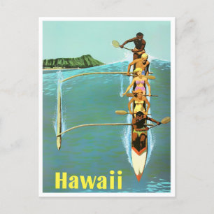Tarjeta postal de viaje para cosecha en Hawái