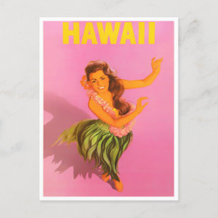 Tarjeta postal de viaje para cosecha en Hawái
