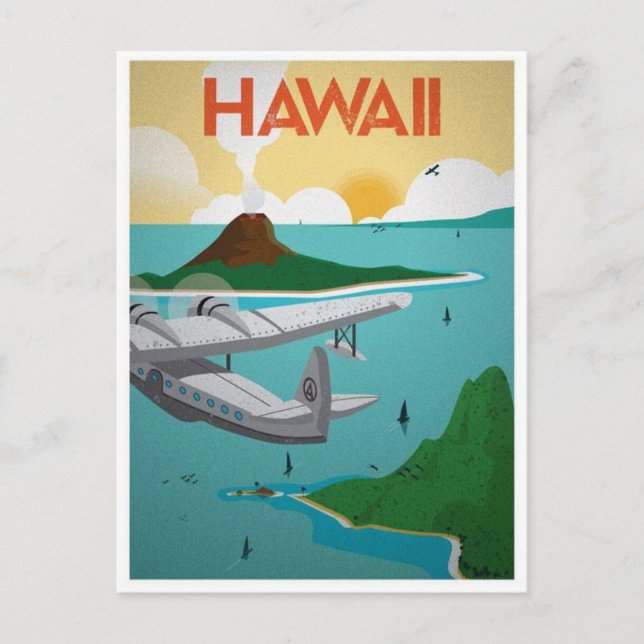 Tarjeta postal de viaje para el buque Hawaii Vinta