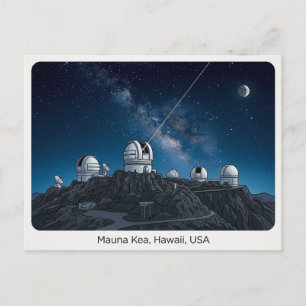 Tarjeta postal de viaje para observar estrellas en