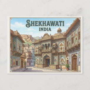 Tarjeta postal de viaje Shekhawati India