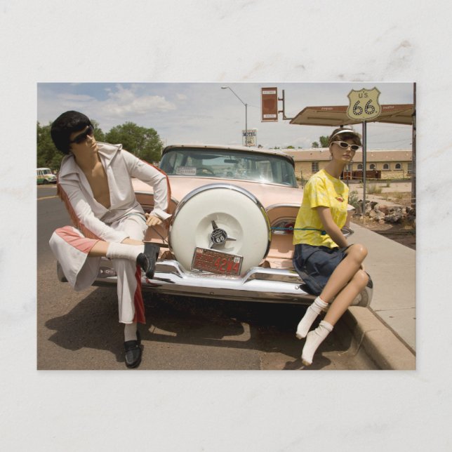 Tarjeta postal de viaje US Route 66 (Anverso)