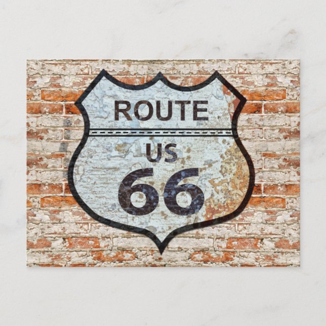 Tarjeta postal de viaje US Route 66 (Anverso)