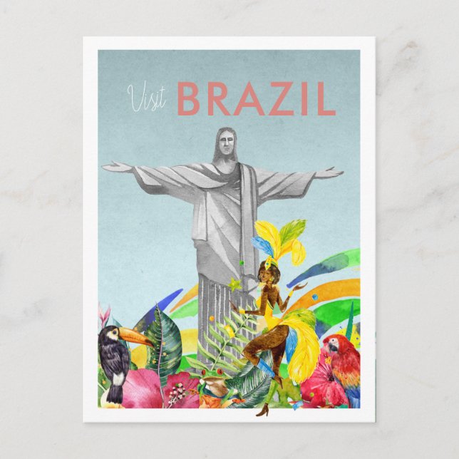 Tarjeta postal de viaje vintage | Brasil (Anverso)