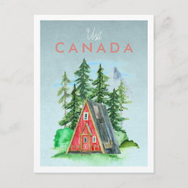 Tarjeta postal de viaje vintage | Canadá