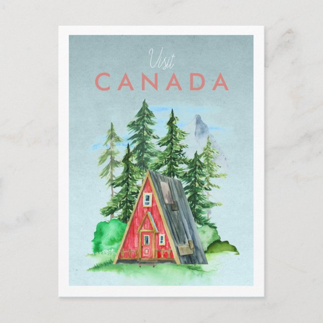 Tarjeta postal de viaje vintage | Canadá (Anverso)