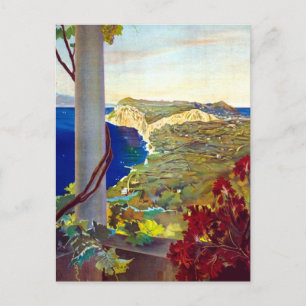 Tarjeta postal de viaje vintage Capri Italia