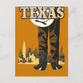 Tarjeta postal de viaje vintage de Texas USA