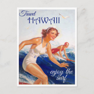 Tarjeta Postal de Viaje Vintage Hawaii