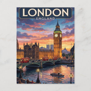 Tarjeta Postal de Viaje Vintage Londres