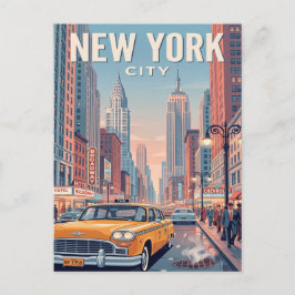 Tarjeta postal de viaje vintage | Nueva York