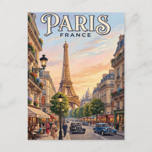 Tarjeta Postal de Viaje Vintage París