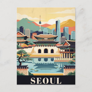 Tarjeta Postal de Viaje Vintage | Seúl
