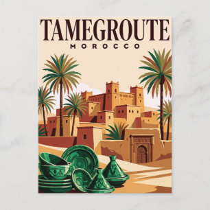 Tarjeta Postal de Viaje Vintage Tamegroute Marru