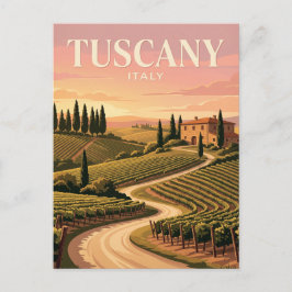 Tarjeta Postal de Viaje Vintage | Toscana Italia