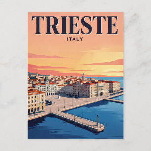 Tarjeta Postal de Viaje Vintage Trieste, Italia