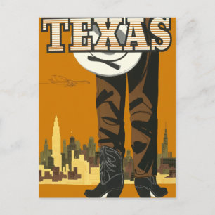 Tarjeta postal de viajes de época Texas USA