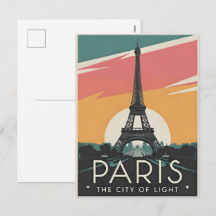 Tarjeta Postal de Viajes Vintage Explora El Mundo