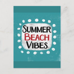 Tarjeta postal de vibras de playa de verano