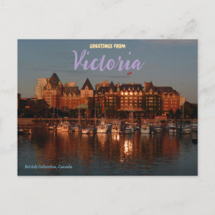 Tarjeta postal de Victoria Columbia Británica Cana
