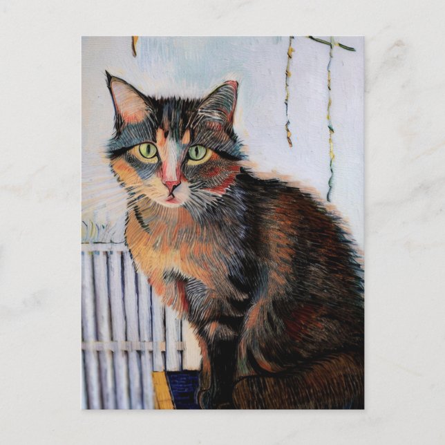 Tarjeta postal de Vincent Cat Gogh (Anverso)