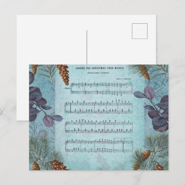 TARJETA POSTAL DE VINTAGE CHRISTMAS (Anverso / Reverso)