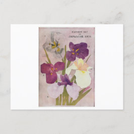 TARJETA POSTAL DE VINTAGE "JAPONÉS IRIS"