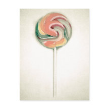 TARJETA POSTAL DE VINTAGE LOLLIPOP