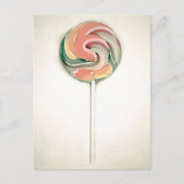 TARJETA POSTAL DE VINTAGE LOLLIPOP