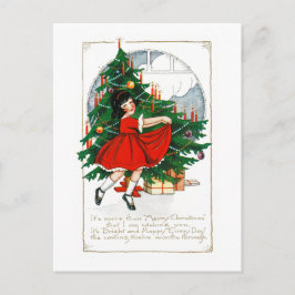 TARJETA POSTAL DE VINTAGE MERRY NAVIDAD