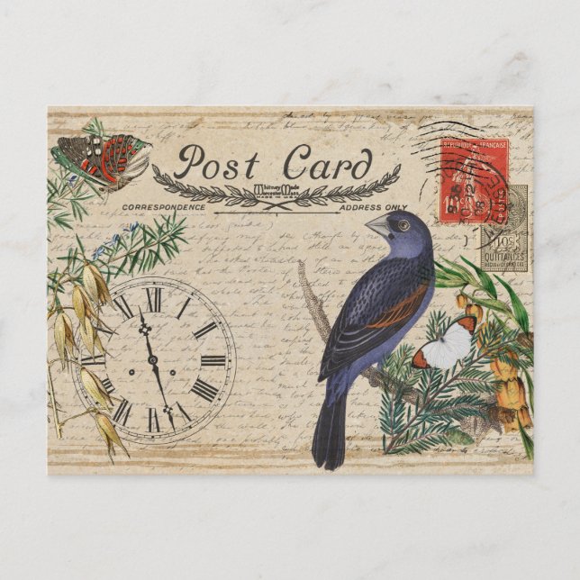 TARJETA POSTAL DE VINTAJE DE EPHEMERA (Anverso)